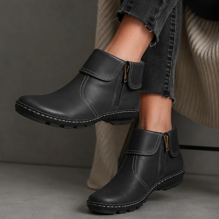 Women's Orthopedic Comfort Round-Toe Ankle Boots