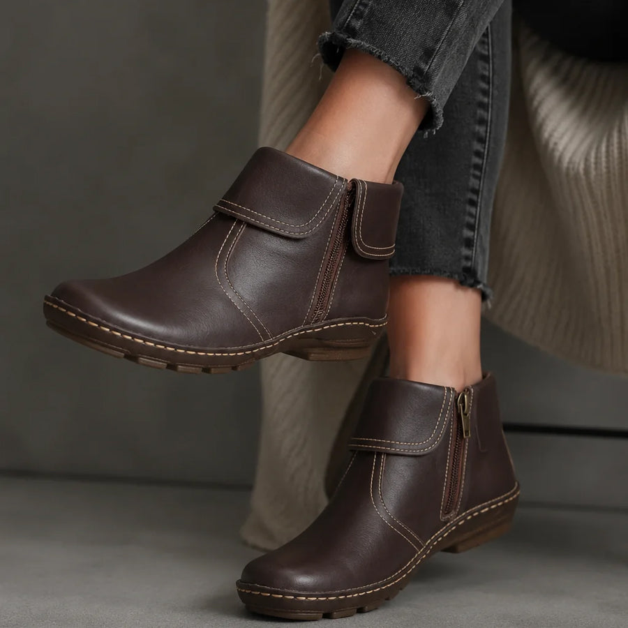 Women's Orthopedic Comfort Round-Toe Ankle Boots
